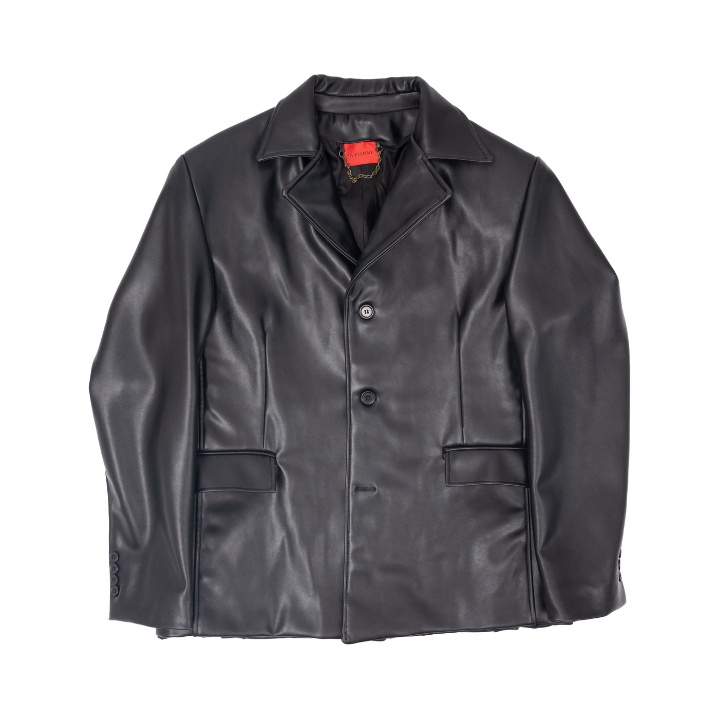 OVERSIZED FAUX LEATHER JACKET - laflammeparis