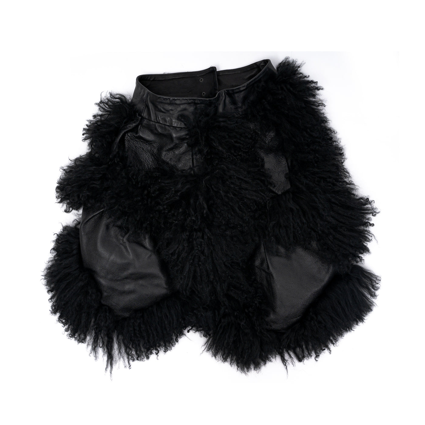 LEATHER BELT FUR SKIRT - laflammeparis